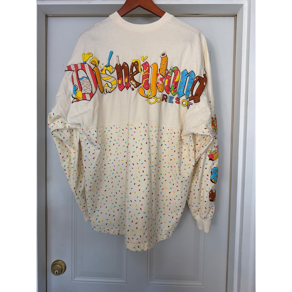 Disney Spirit Jersey Disneyland Resort Snacks Sprinkles Cream Long Sleeve Large